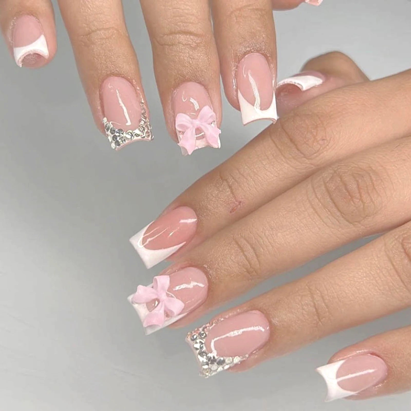 French tip Press on Nails