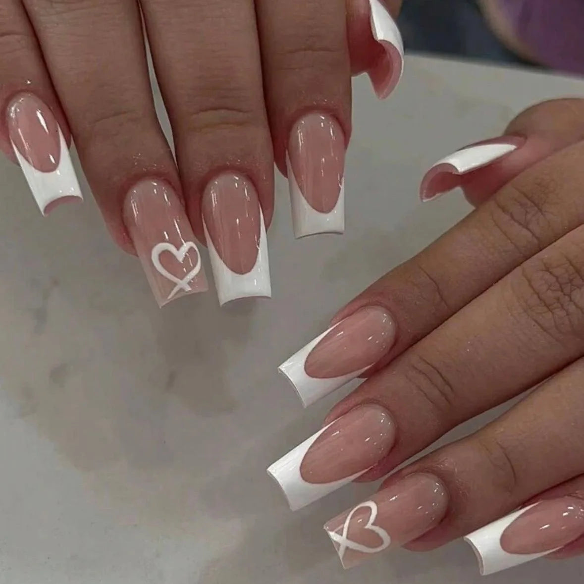 French tip Press on Nails