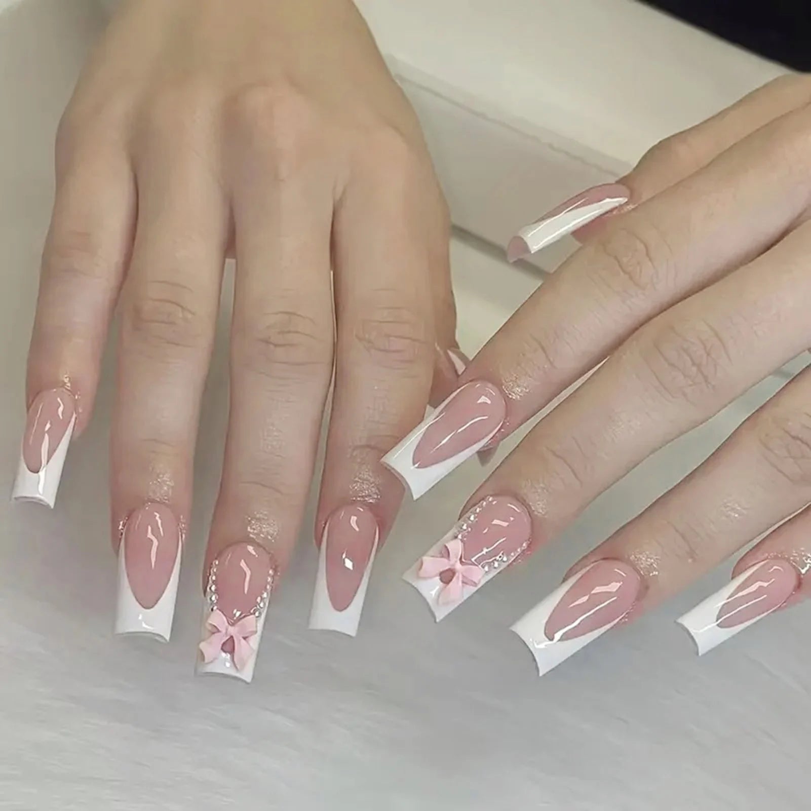 French tip Press on Nails