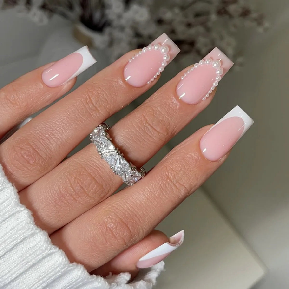 French tip Press on Nails