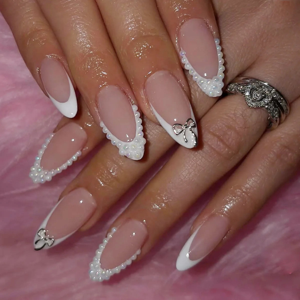 French tip Press on Nails