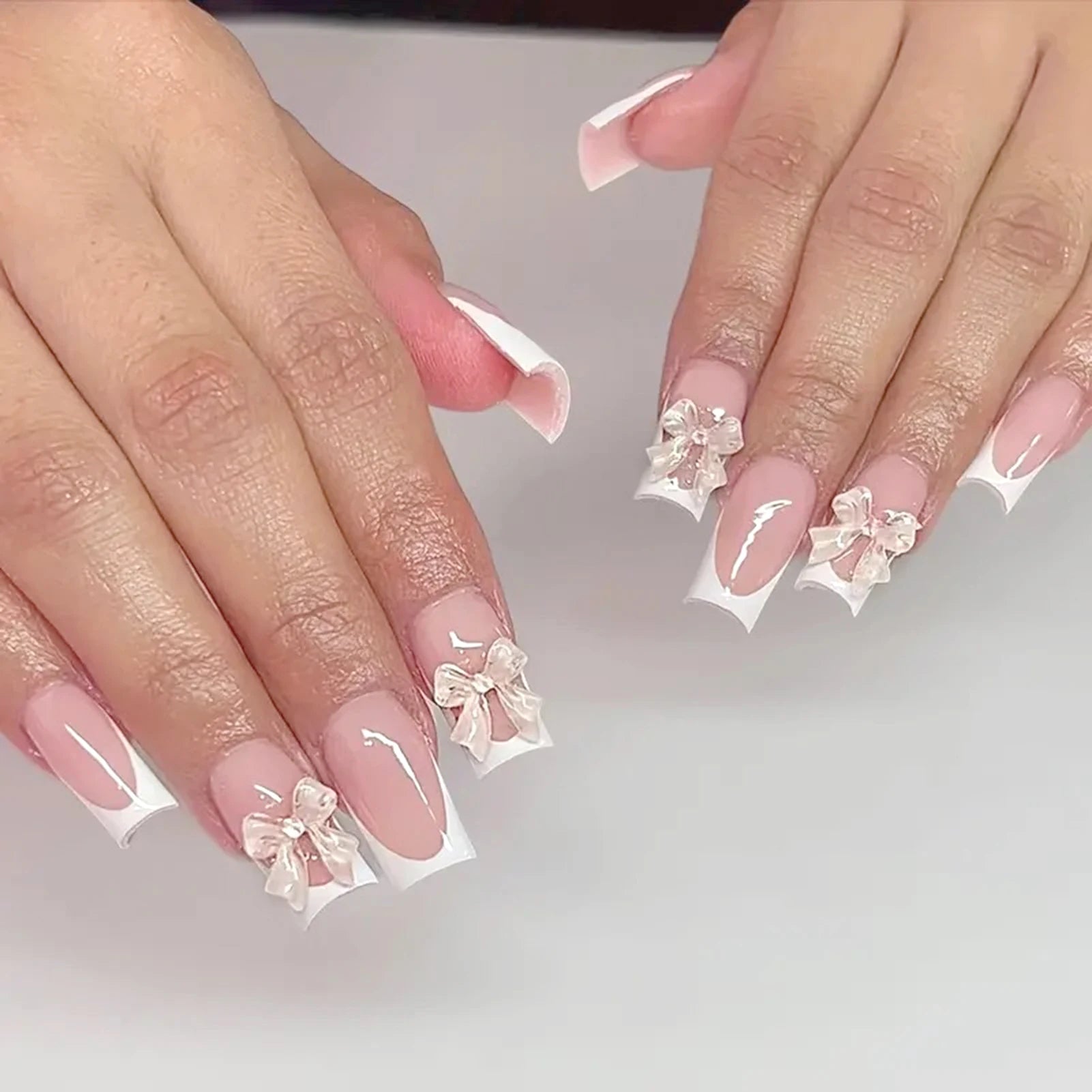 French tip Press on Nails