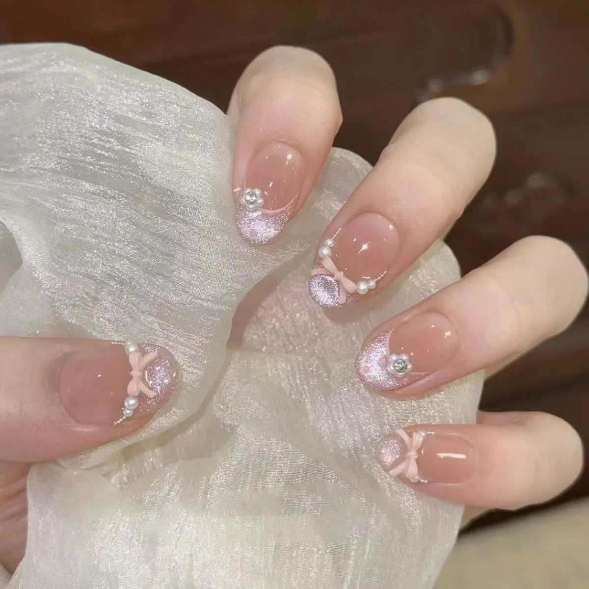 French tip Press on Nails