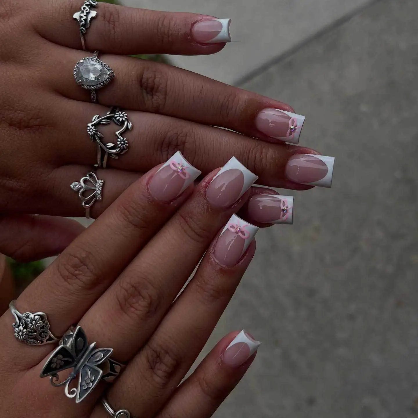 French tip Press on Nails