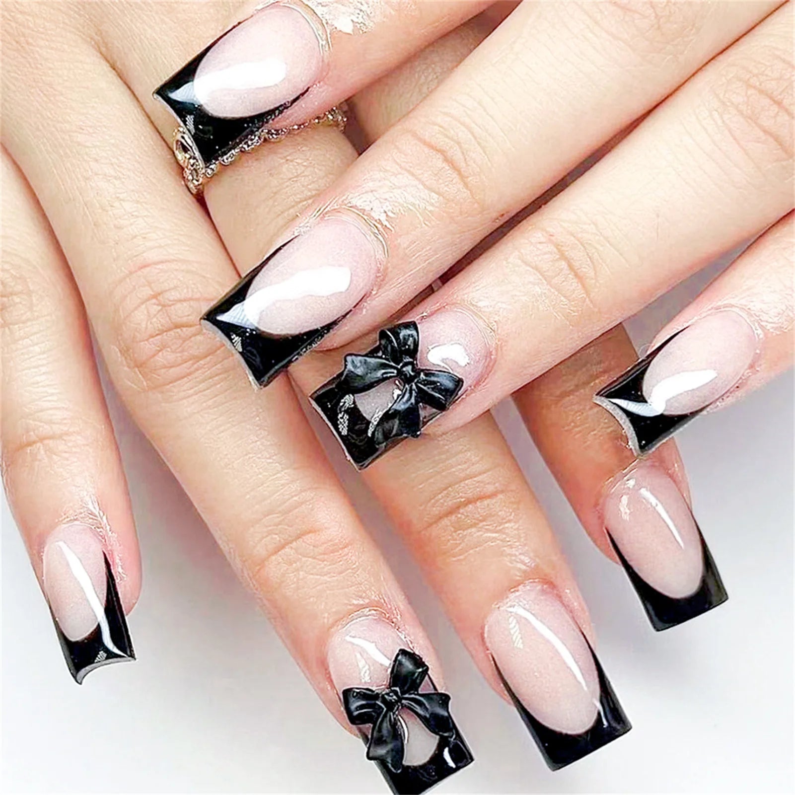 French tip Press on Nails