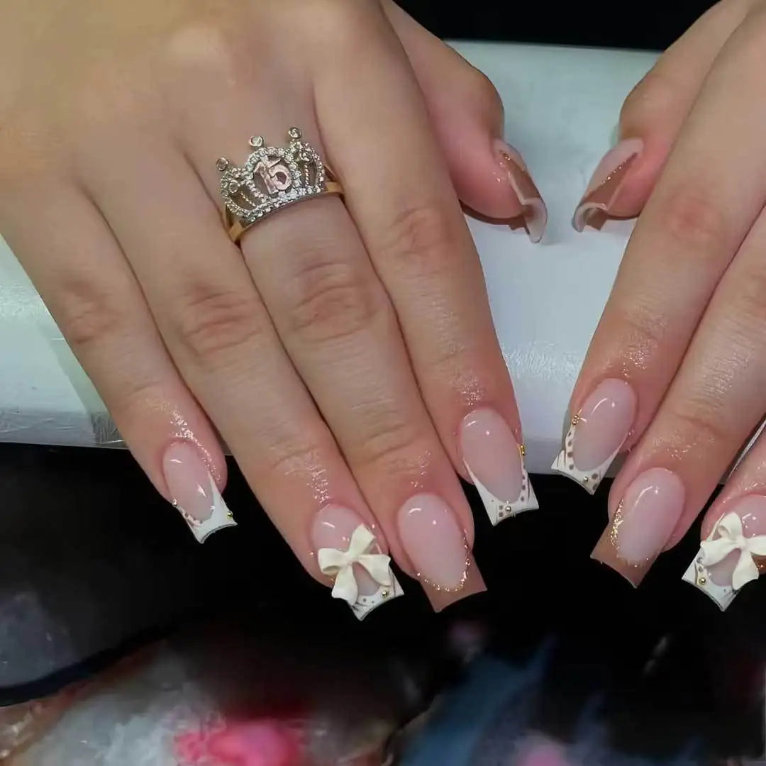 French tip Press on Nails