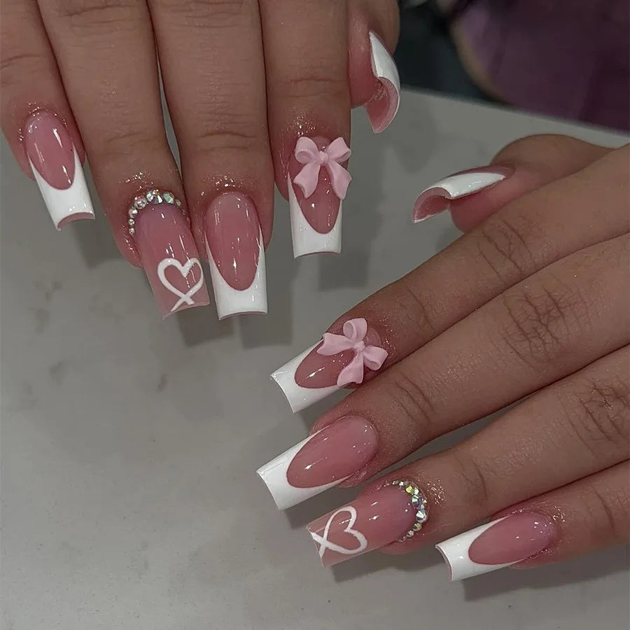French tip Press on Nails